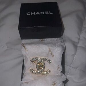 CHANEL Rhinestone Brooch